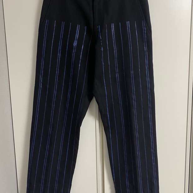 꼼데가르송 옴므 스트라이프 팬츠