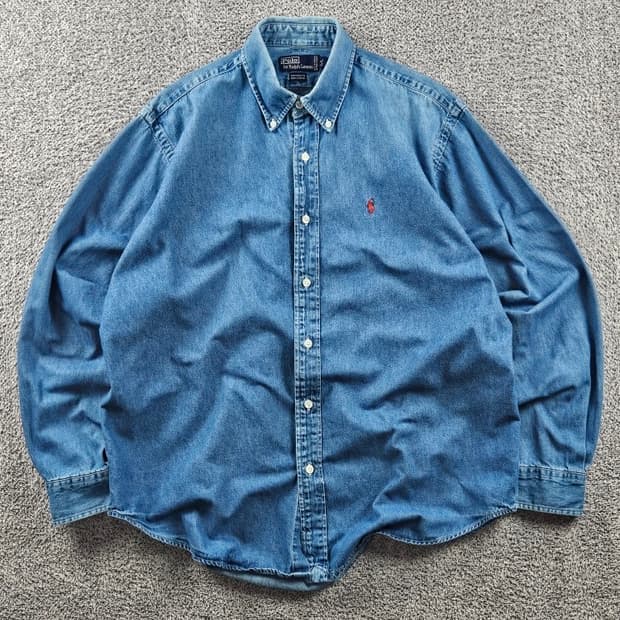 80's 폴로랄프로렌 베이직 데님 셔츠 ( L ) / 10845