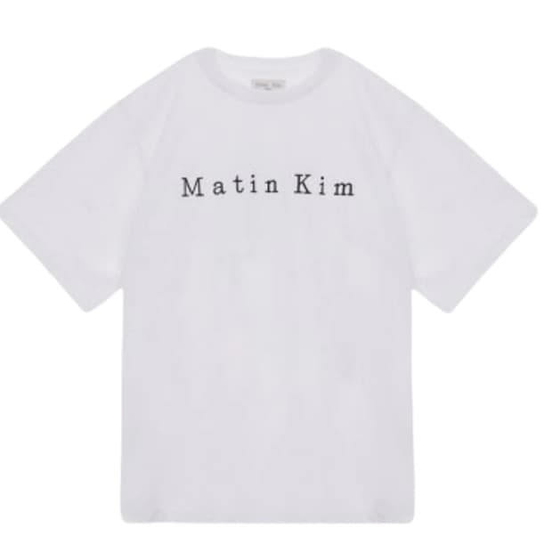 (새상품)마뗑킴 마뗑 자수 로고 탑