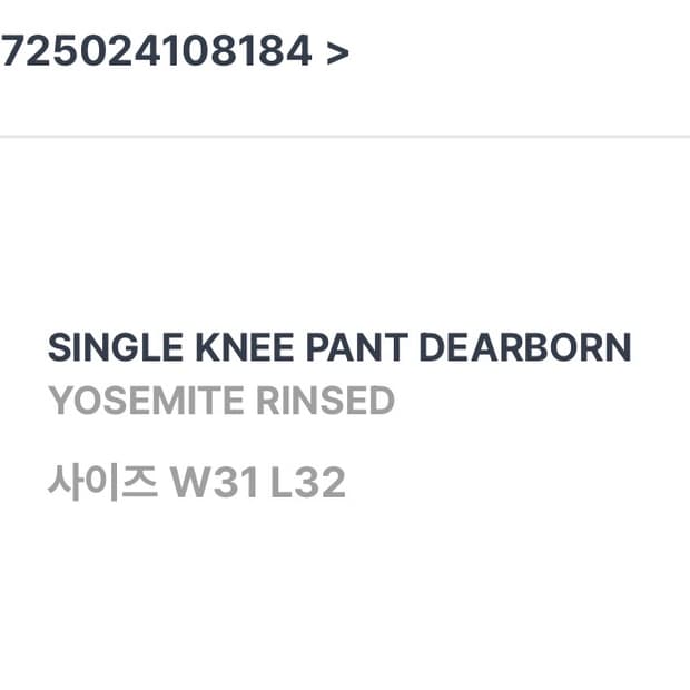 SINGLE KNEE PANT DEARBORN YOSEMITE RINSE