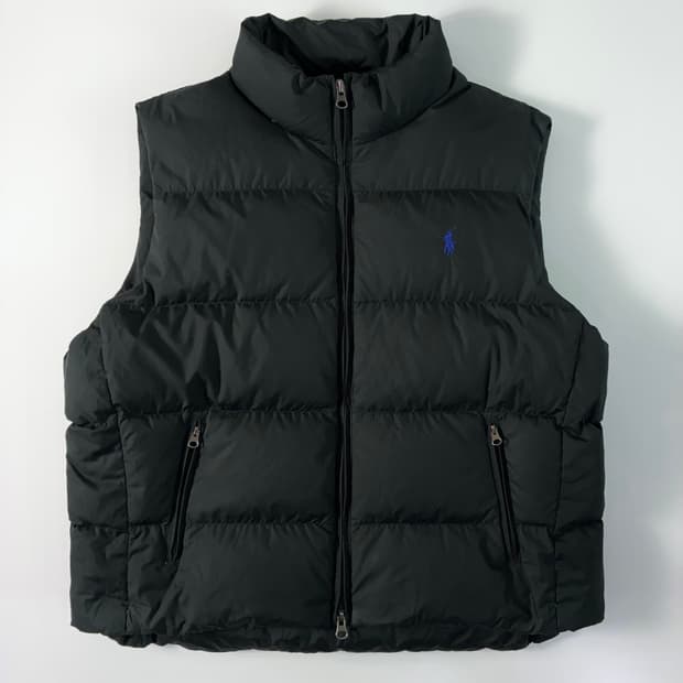 Polo  폴로 랄프로렌 자수 블랙 다운 푸퍼 베스트