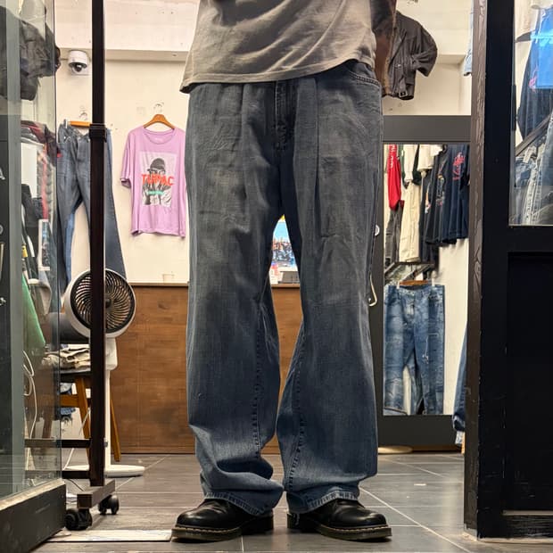 Versace 데님 워시드 힙합팬츠