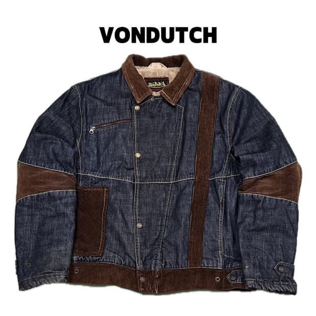 (XL) 본더치 빈티지 셰르파 코듀로이 데님 자켓