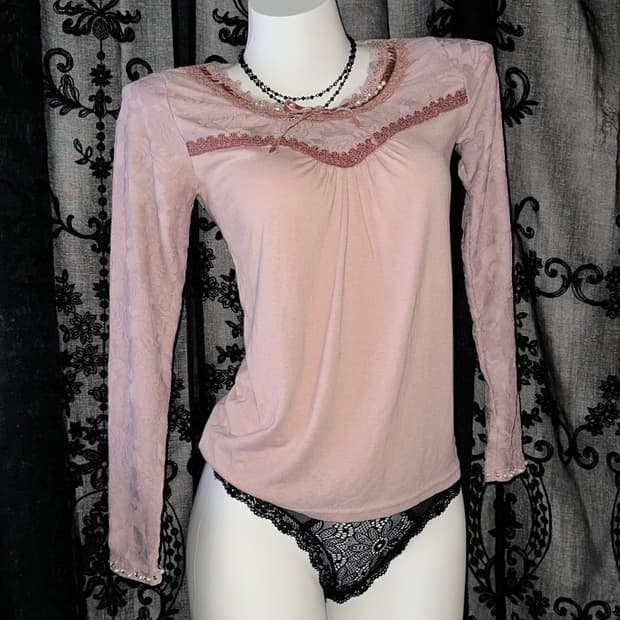 Indipink lace long-sleeve