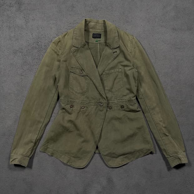 DIESEL 디젤 Y2K 카키 자켓