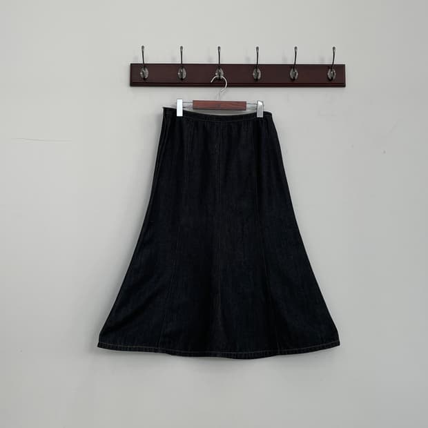 버버리 데님 롱 스커트