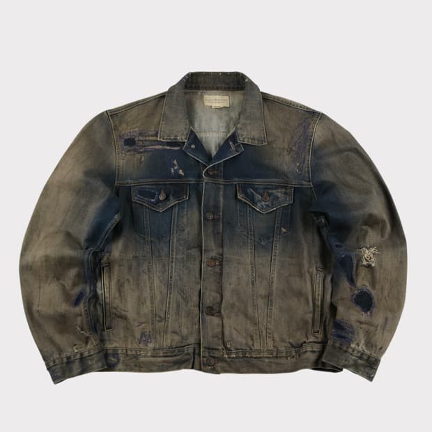 [XXL] 폴로 데님앤서플라이 빈티지 워싱 데님자켓