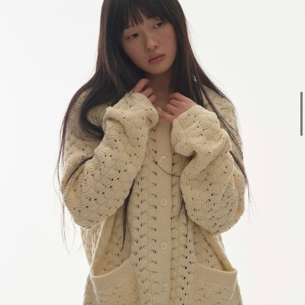 코이세이오 wave knit cardigan
