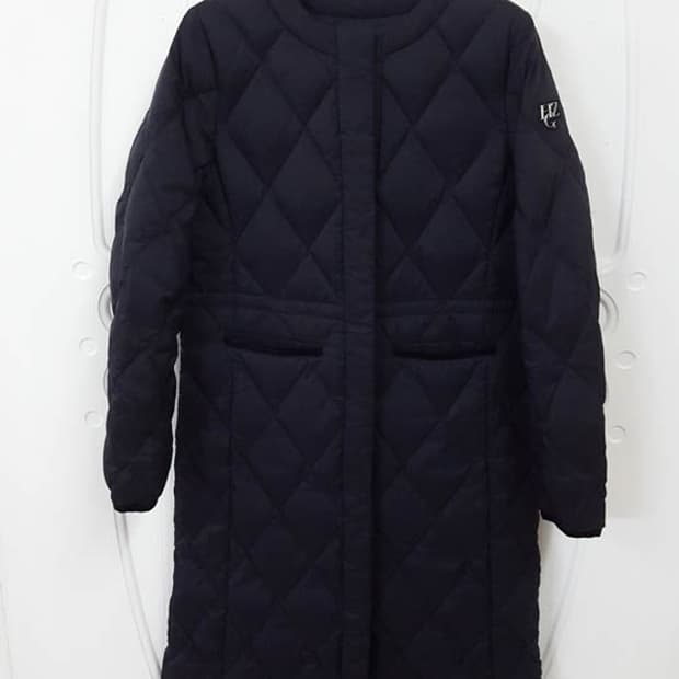 헤지스 골프 여성 블랙 로고장식 구스다운 점퍼 85