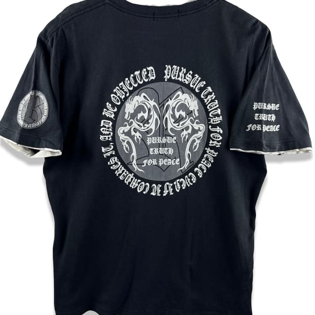 JPN Y2K 레터링 용 프린팅 티셔츠2724