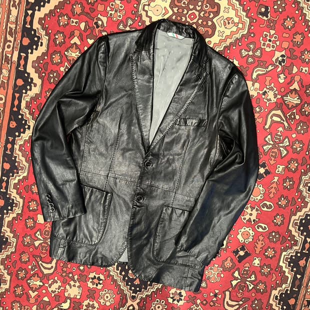 ( L ) 이태리가죽자켓 가죽자켓 레더자켓 가죽마이 블레이저 블레이져
