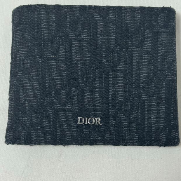 디올 오블리크 자카드 반지갑