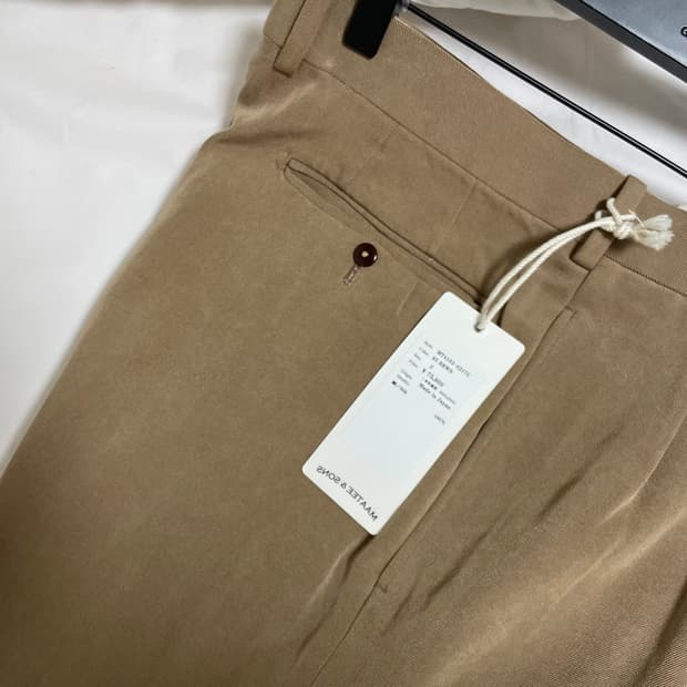 Maatee&sons 실크 트라우저 브라운
