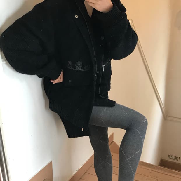 아가일 패턴 스타킹