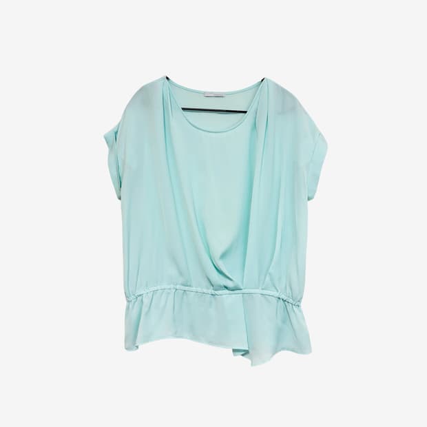 Shirring Detail Short Sleeve Blouse