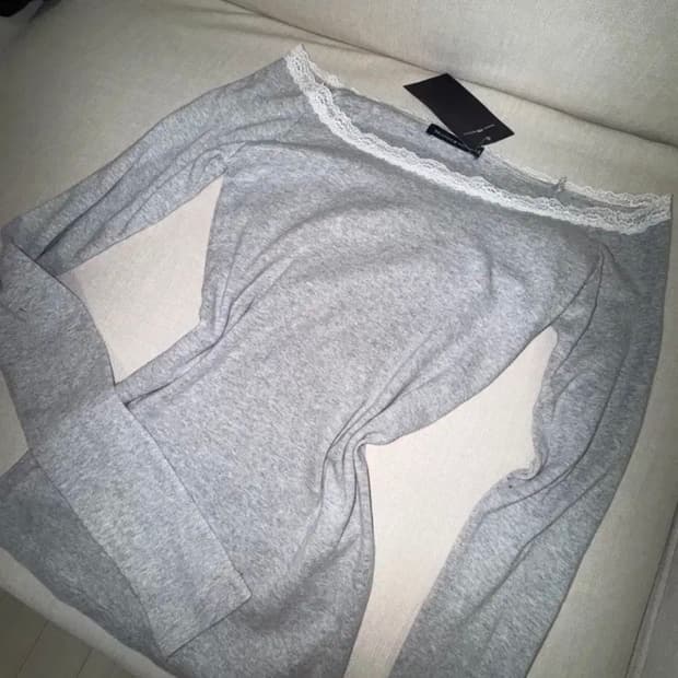 (구해요ㅠㅠ)  브랜디멜빌 레이스 그레이 오픈숄더 