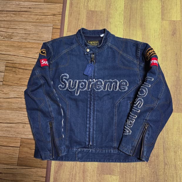 슈프림 x 밴슨 레더스 코듀라 데님 자켓 블루 - 22FW