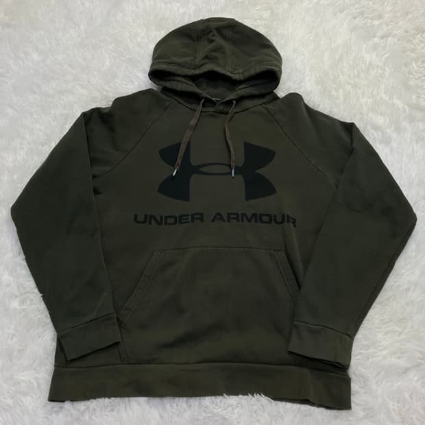 빈티지 카키 언더어머 후드 y2k 스트릿 갸루 펑키 일본빈티지668