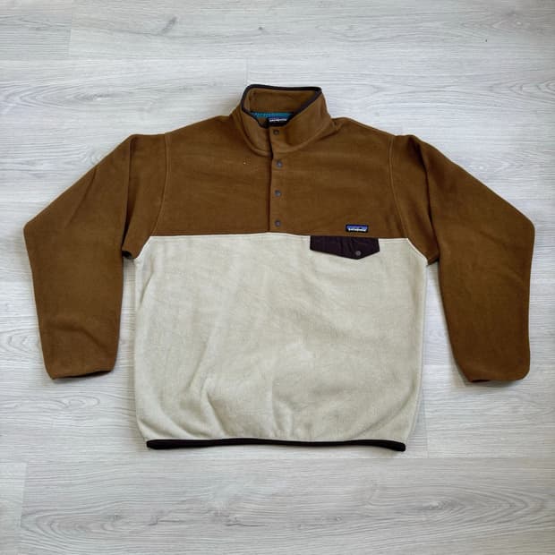 14FW 파타고니아 신칠라 스냅-T 플리스 브라운/베이지 투톤
