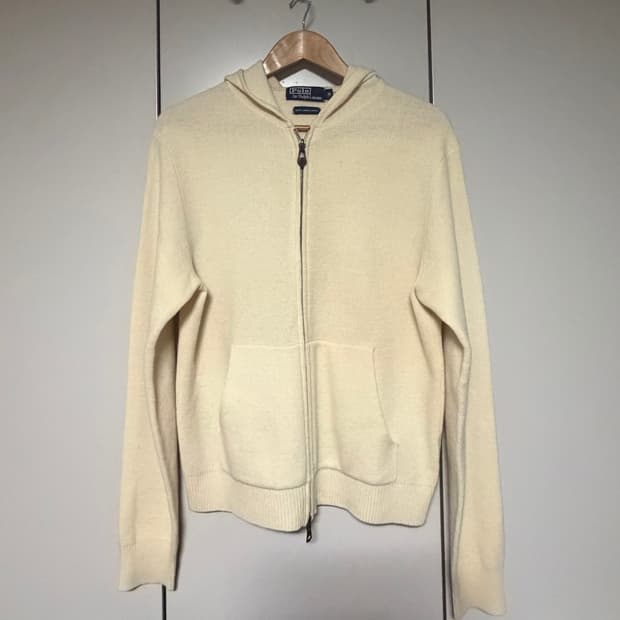 8-90s 랄프로렌 빈티지 니트 집업 (램스 울100)