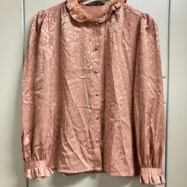 일본빈티지 Egalcelisa 달천깔페어리 공주풍 레이스블라우스 핑크