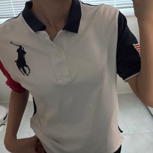 대장)빅포니 성조기 반팔 카라티