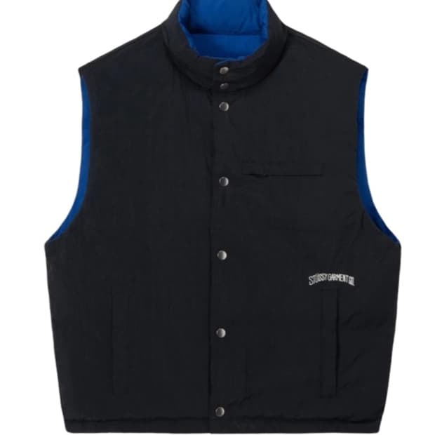 (XL) 스투시 리버시블 다운 워크기어 베스트 블루