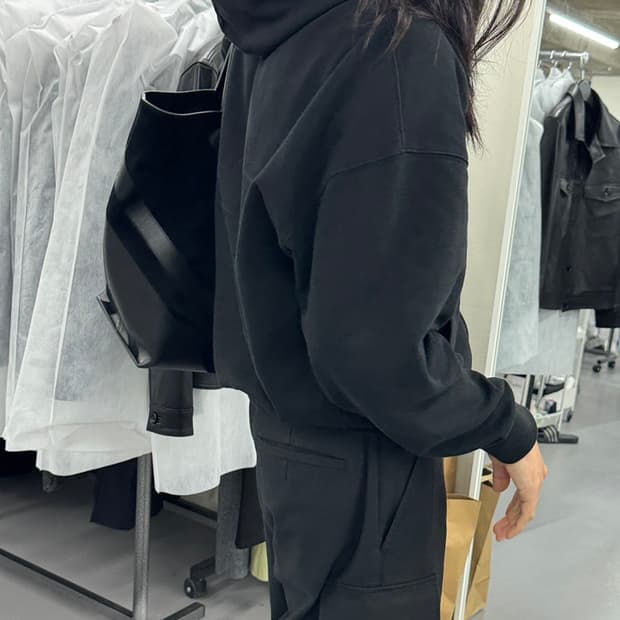 vtg 후드집업 워시드 블랙