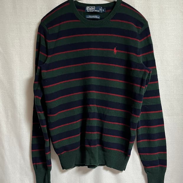 폴로 랄프로렌 단가라 스트라이프 울니트 스웨터 S 