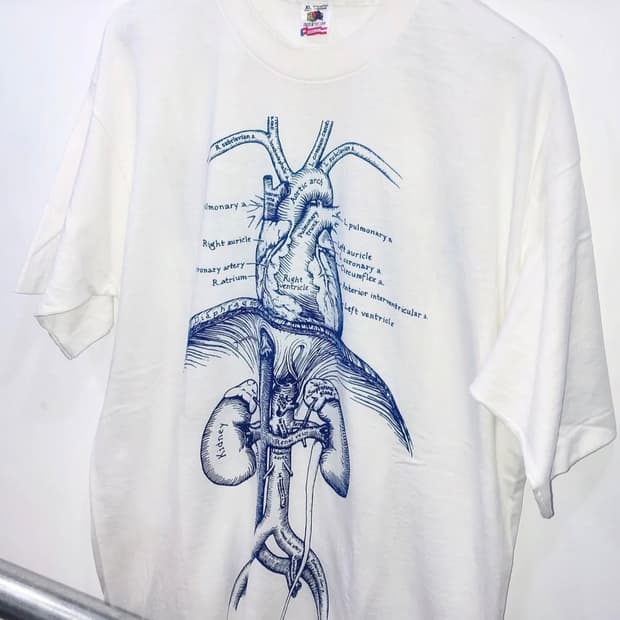 90s VINTAGE NDRI ANATOMY PRINT TEE USA
