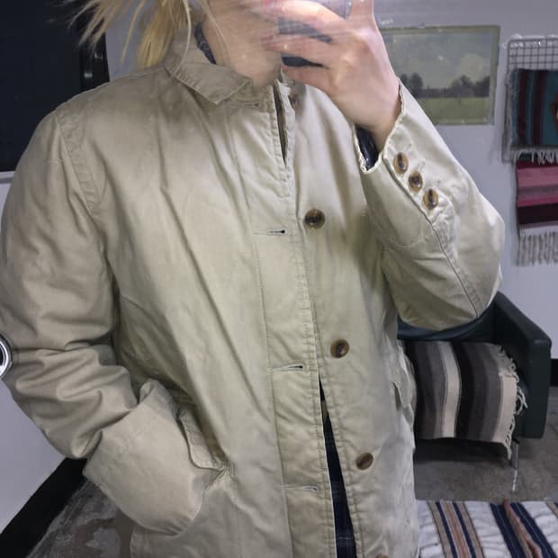 투티/0234 갭 베이지 면 누빔 자켓 야상 코트