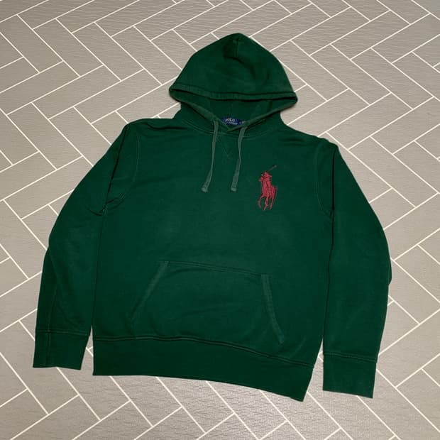 폴로 빅포니 후드티 그린