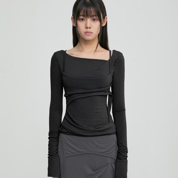 플레어업 레이어드 롱슬리브 블랙