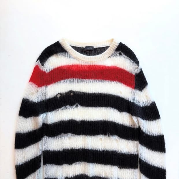 디젤 모헤어 그런지 펑크 스웨터