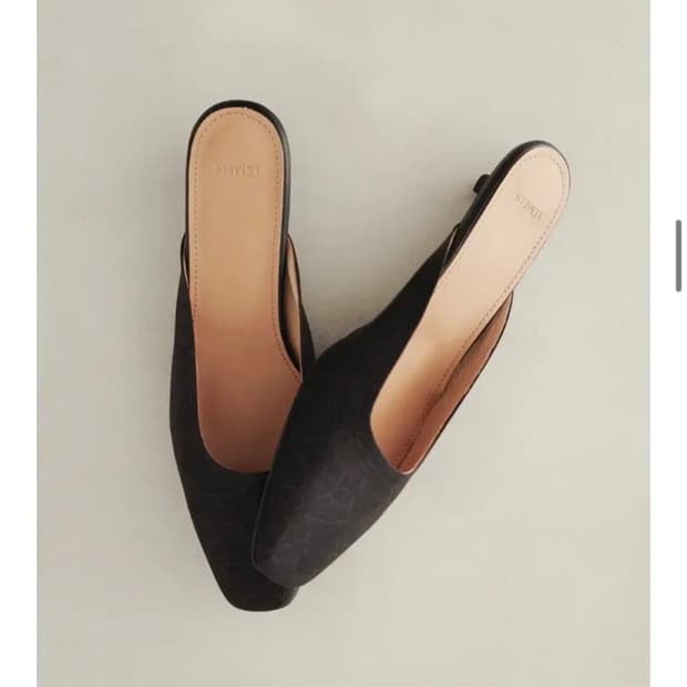 레멜 ALCEA SILK-MULE HEEL BLACK