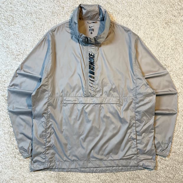 나이키 올드스쿨 나일론 아노락 바람막이 자켓 메탈 그레이