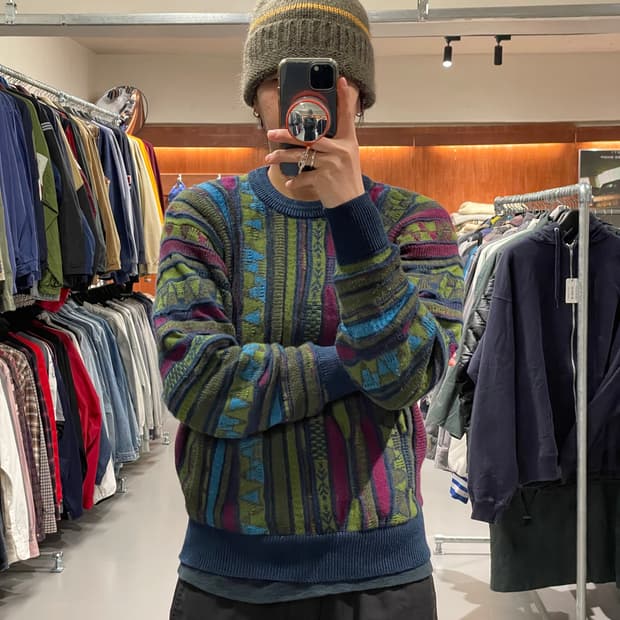 빈티지 케이블 니트  