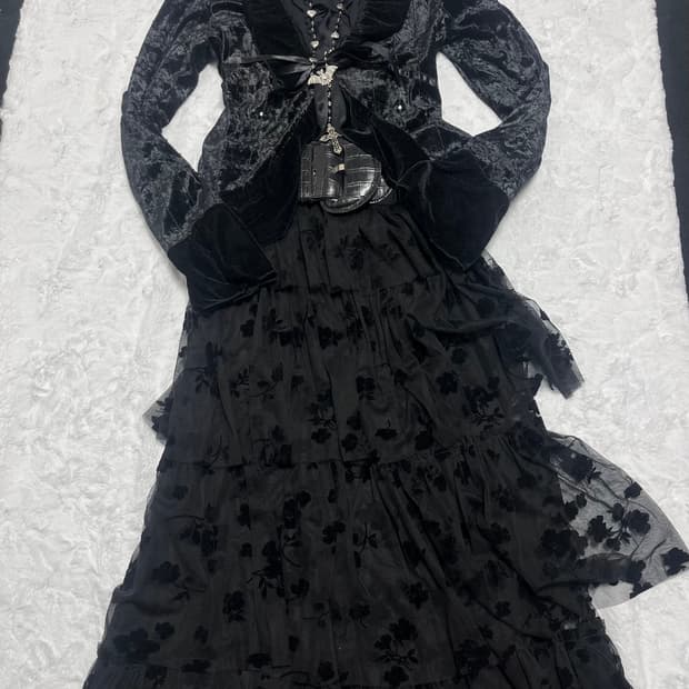 고스 펑크 블랙페어리 공겜여주 코디세트