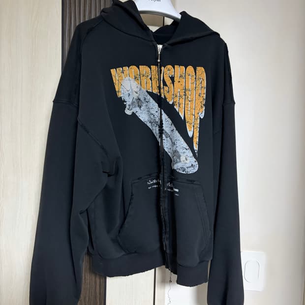 더블유워크샵 후드집업 블랙 2 사이즈