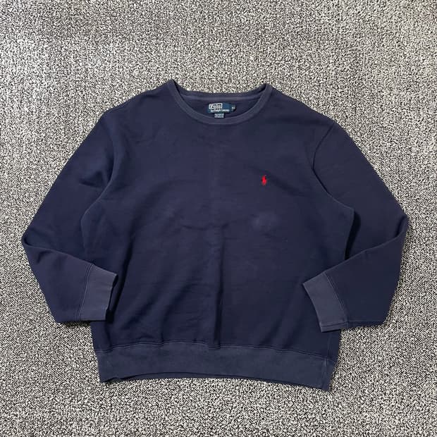 빈티지9. 폴로랄프로렌 니트 스웨터 맨투맨 스웻셔츠 네이비 롱 슬리브