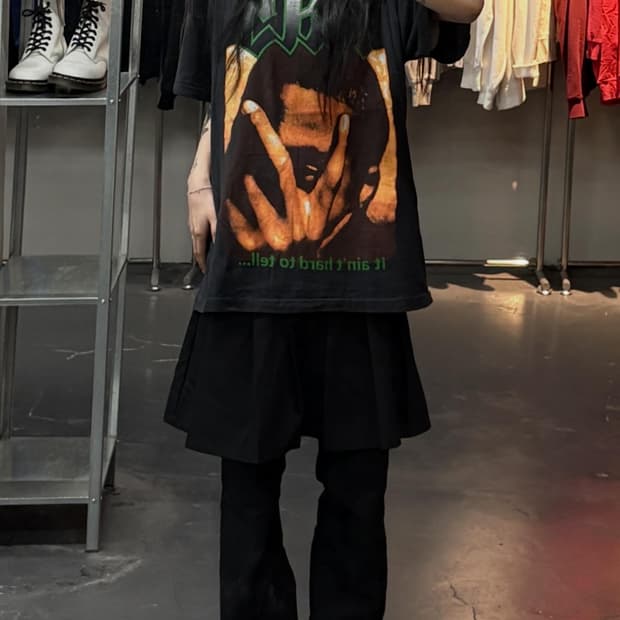 빈티지 Nas 재발매 랩 그래픽 반팔 A3718