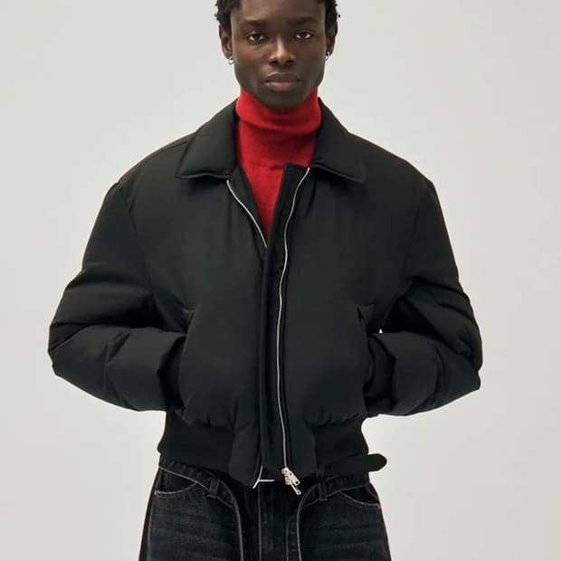 노이어 울 크롭 블루종 블랙 (50)