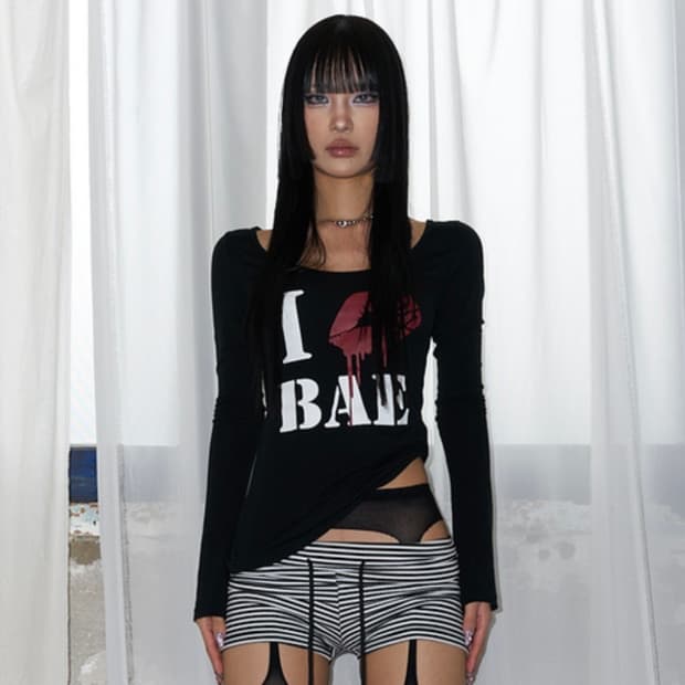 Y6 I LOVE LONG SLEEVE(BLACK)