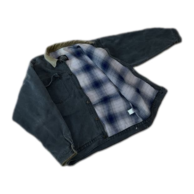 80s 퀵실버 솔트 워터 데님 USA 코듀로이 블랙 워싱 워크자켓