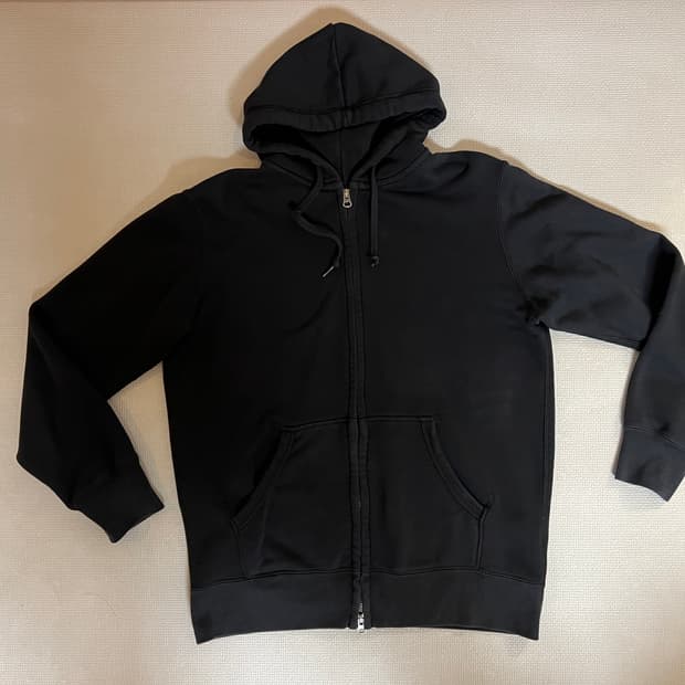 무료배송 - 유니클로 스웨트풀집파카 후드집업(블랙) XL