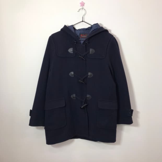 KANKO Japan Navy Wool Blend Duffle Coat