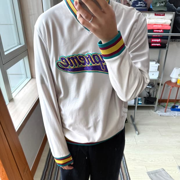 슈프림 하키 로고 저지