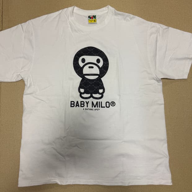 베이프 베이비 마일로 티셔츠 2XL, white