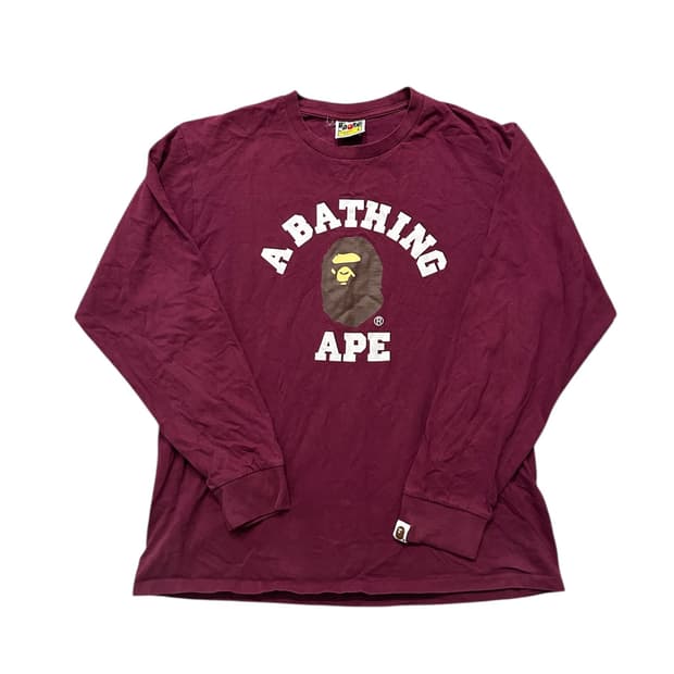 베이프 (Bape) 칼리지 롱슬리브 L