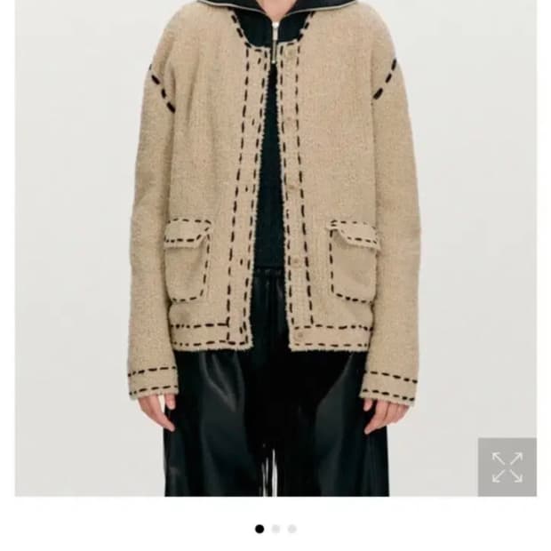 새상품택O) 오픈와이와이 울 스티치 가디건 open yy 더오픈프로덕트